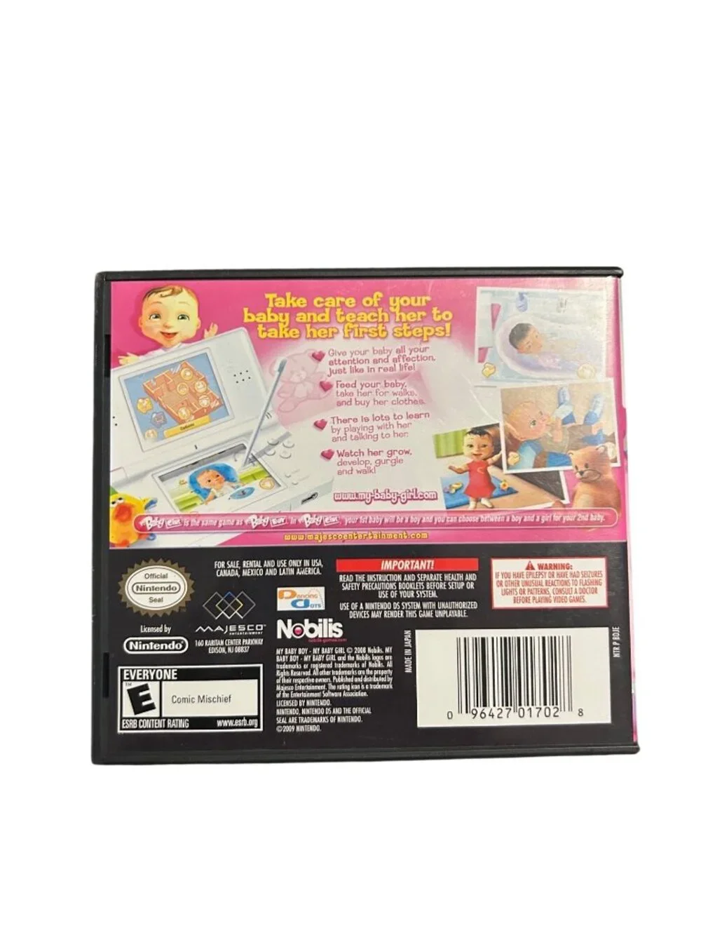 My Baby Girl Nintendo DS Game Complete With Case & Manual